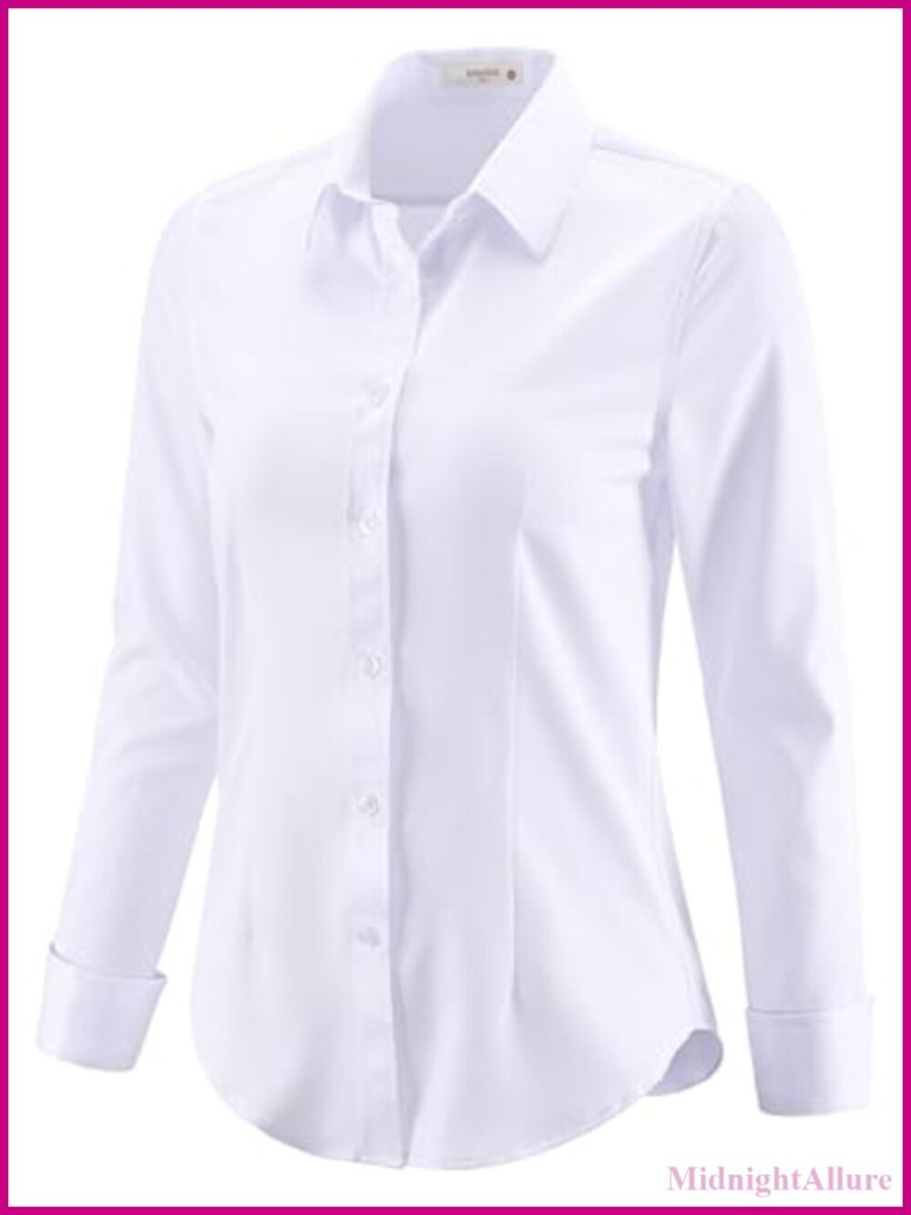 Women's Button Down Shirt Long Sleeve Stretch Wrinkle Free Work Blouse